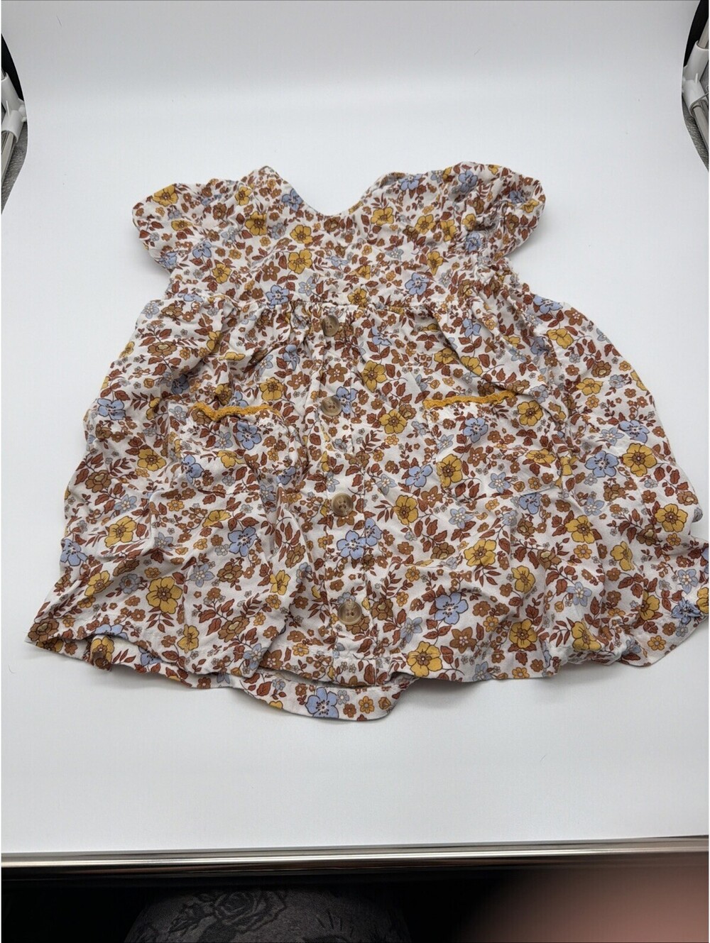Daisy Fuentes Toddler Girl 24m Floral Fall Short Sleeve Dress